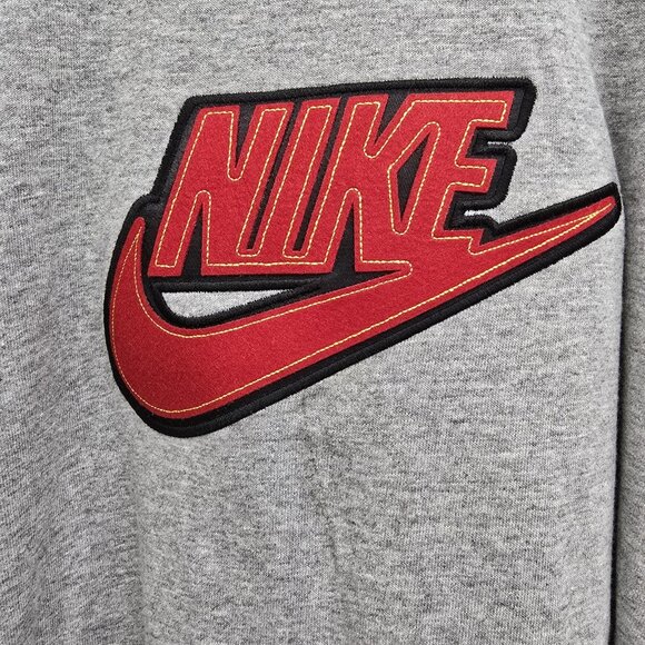 NWT VTG Nike Long Sleeve Y2K Embroidered Logo Shirt Mens Size Large Gray NEW - Picture 7 of 8
